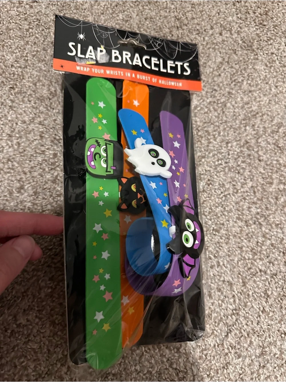 Kids Halloween Slap Bracelets Set